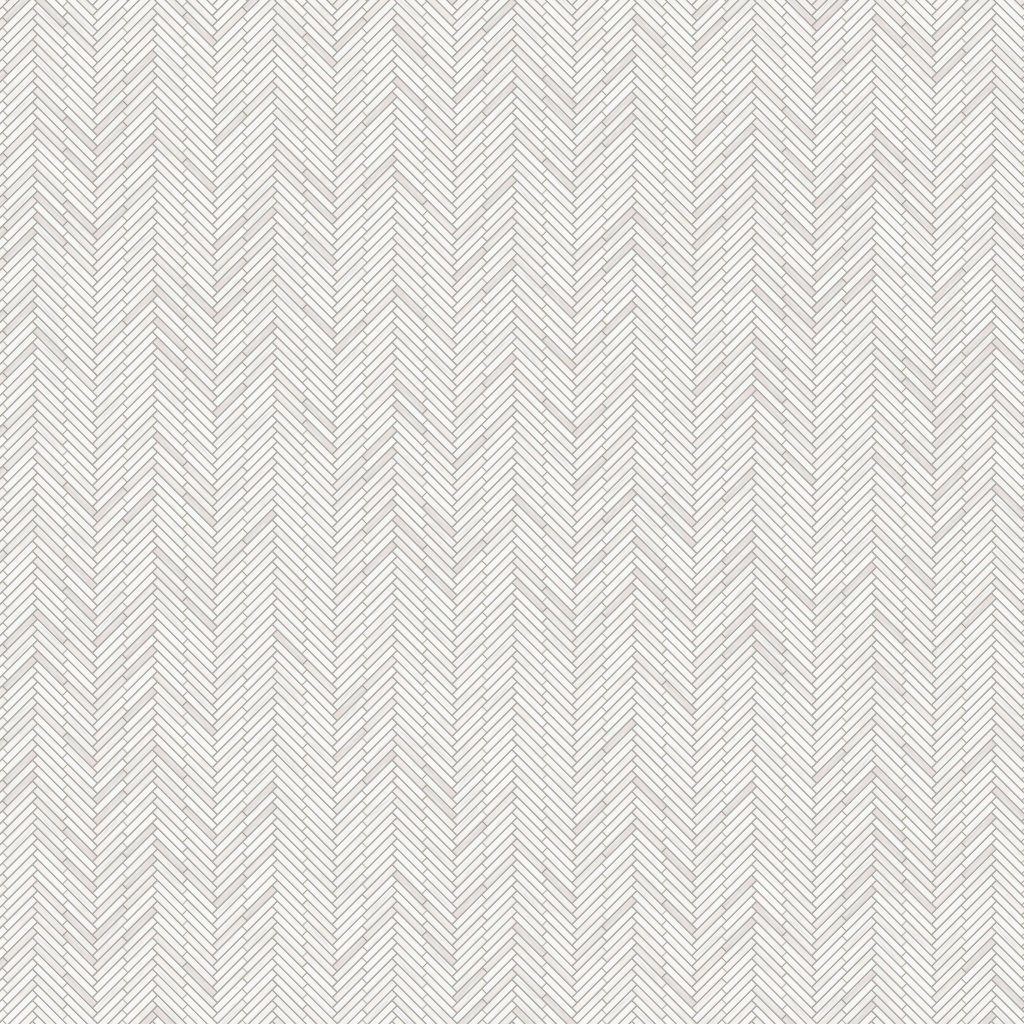 Marble Systems Bianco Dolomiti Classic Honed Large Herringbone Marble Mosaic 12 7/8x9 11/32 - Bianco Dolomiti Classic