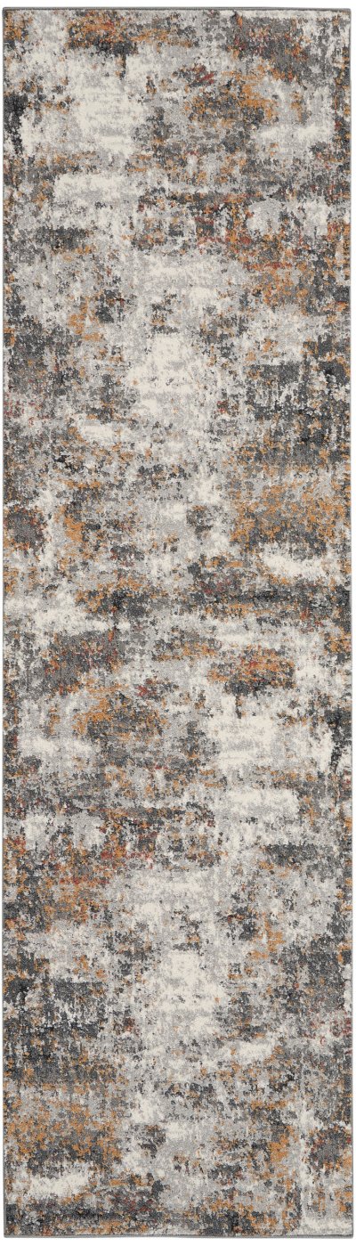 Nourison Home Nourison Tangra TNR03 2'2" x 7'6" Grey Multicolor Modern Indoor Rug - 2'2" x 7'6"