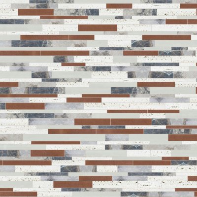 Qualis Ceramica Linear Cabernet Mosaic - 11,57" x 14,02"