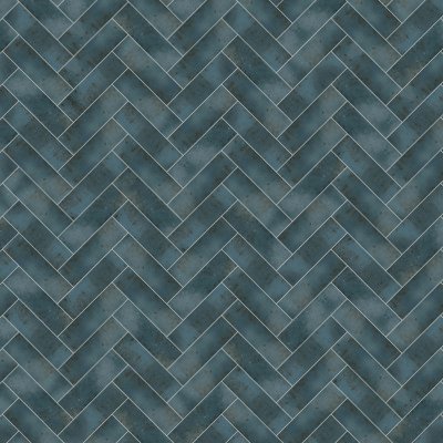 Qualis Ceramica Miami South Beach Blue - Herringbone