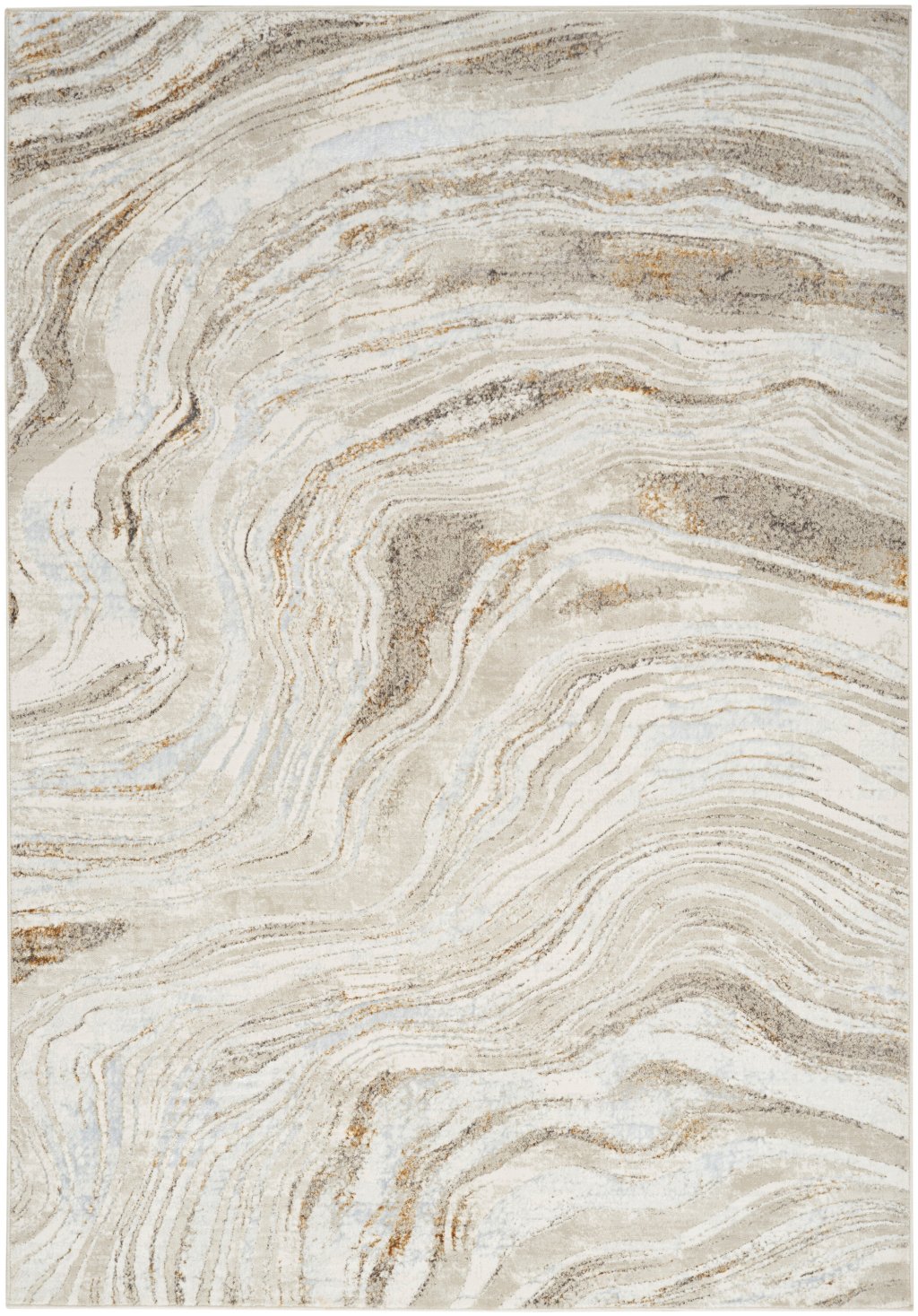 Nourison Home Nourison Glam GLM22 3'11" x 5'11" Grey Gold Modern Indoor Rug