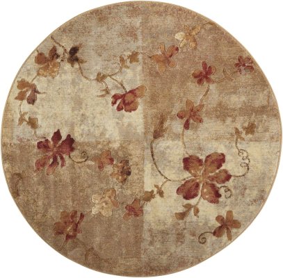 Nourison Home Nourison Somerset ST64 2' x 2'9" Multicolor Farmhouse Indoor Rug - 5'6" Round