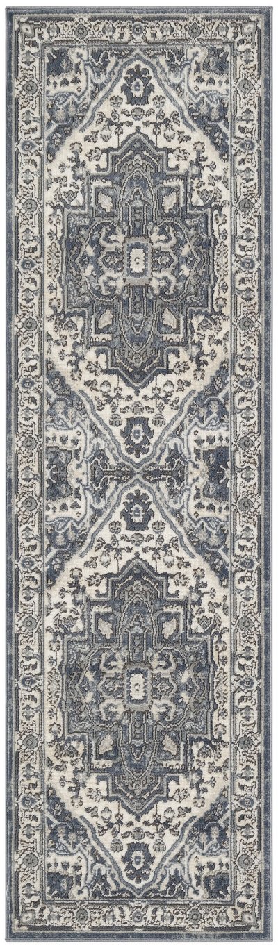 Nourison Home Nourison Concerto CNC18 5'3" x 7'3" Navy Ivory Indoor Rug - 2'2" x 7'6
