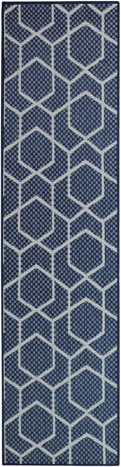 Nourison Home Nourison Horizon Indoor/Outdoor HOZ01 5' x 7' Navy Modern Rug - 2' x 6'