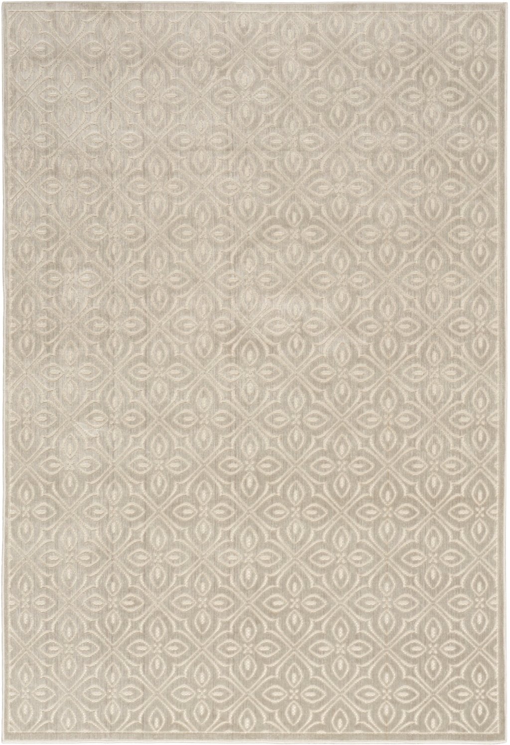 Nourison Home Nourison Washable Charm WCH03 5' x 7' Silver Ivory Contemporary Indoor Rug