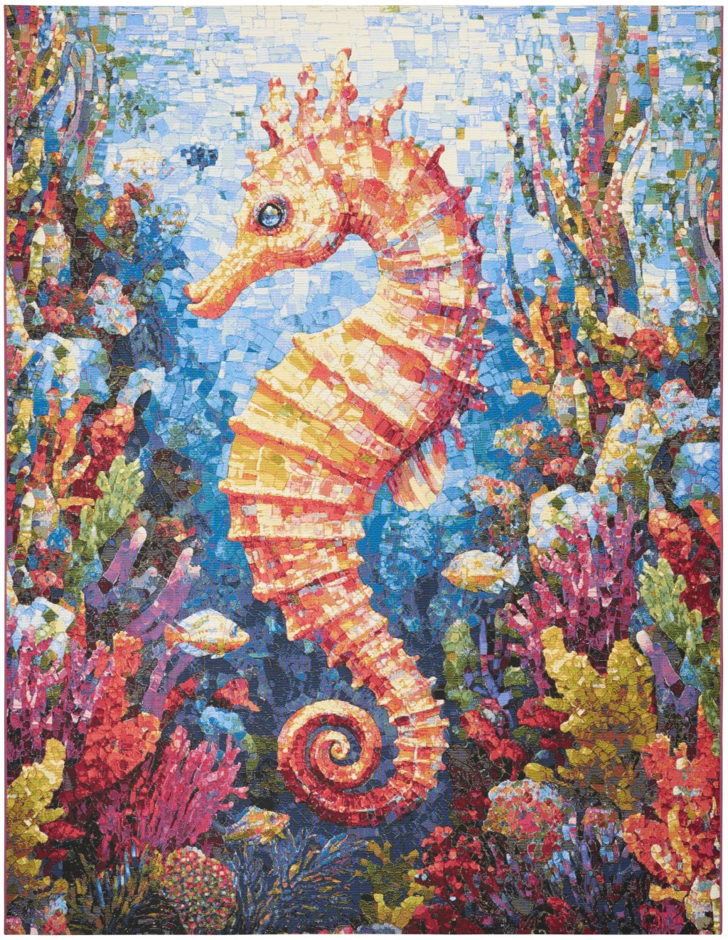 Nourison Home Nourison Color Splash CSP02 9'10" x 13'2" Multicolor Coastal, Nautical & Beach Rug