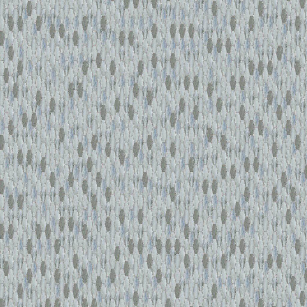 Marble Systems Minka Matte Ehex Glass Mosaic 12 7/8x9 7/8 - Minka