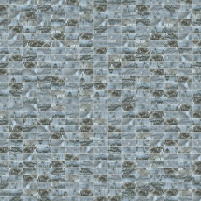Qualis Ceramica Riviera Tileworks Chelsea Onyx Pattern Blue Glass Sheet Mosaic - 11.8" x 11.8"