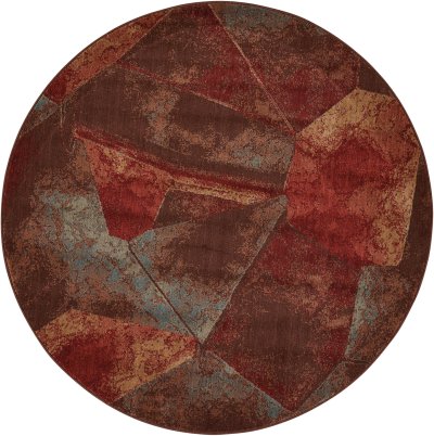 Nourison Home Nourison Somerset ST77 2' x 2'9" Multicolor Modern Indoor Rug - 5'6" Round