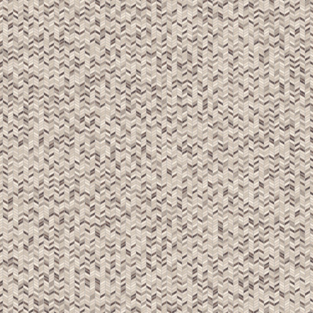 American Olean Candora - Light Beige & Brown Blend, Chevron, Straight Edge, Polished (DE19) - Light Beige & Brown Blend