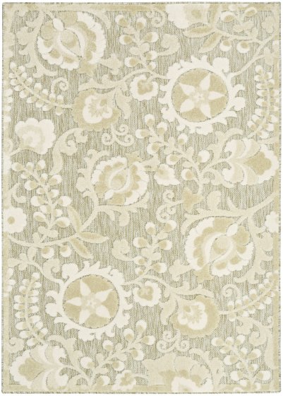 Nourison Home Nourison Aloha ALH17 9' x 12' Ivory Sage Farmhouse Rug - 3'6" x 5'6"