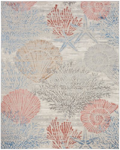 Nourison Home Nourison Pompeii PMP04 7'10" x 9'10" Multicolor Coastal, Nautical & Beach Indoor Rug - 7'10" x 9'10"