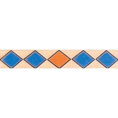 Marble Systems 170 Glazed Little Diamond Ceramic Border Tiles 1x6 - 170 - 1" x 6" x 3/8"