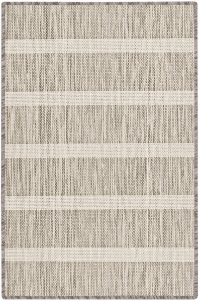 Nourison Home Nourison Positano POS03 7' x 10' Grey Ivory Modern Rug - 2' x 3'