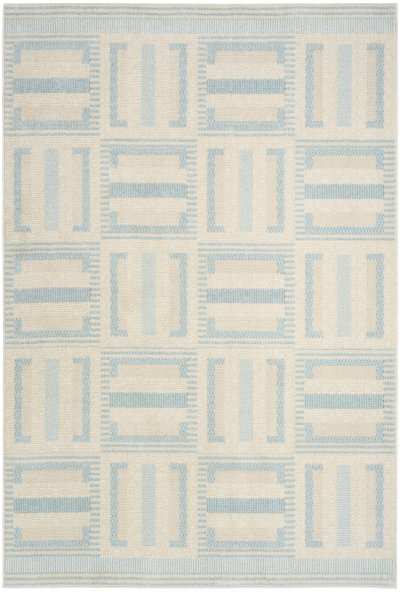 Nourison Home Nourison Nordic NRC11 8' x 10' Ivory Blue Modern Indoor Rug - 4' x 6'