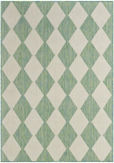 Nourison Home Nourison Positano POS04 7' x 10' Blue Green Modern Rug - 4' x 6'