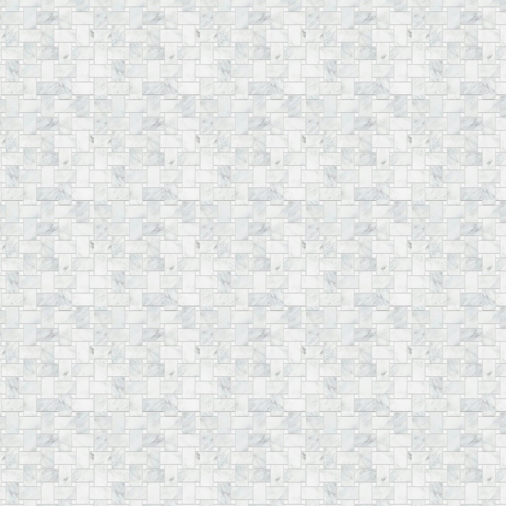 Marble Systems Calacatta Bella Honed Basket Weave Marble Mosaic 12x12 - Calacatta Bella