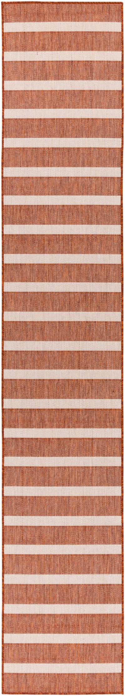 Nourison Home Nourison Positano POS03 10' x Round Terracotta Ivory Modern Rug - 2'2" x 12'