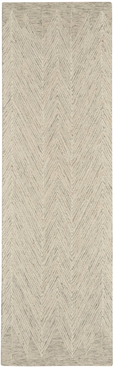 Nourison Home Nourison Linked LNK04 8' x 10'6" Ivory Grey Modern Indoor Rug - 2'3" x 7'6"