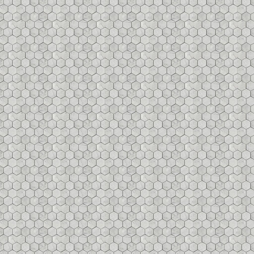 Marble Systems Avalanche Honed Hexagon 2 Marble Mosaic 10 3/8x12 - Avalanche