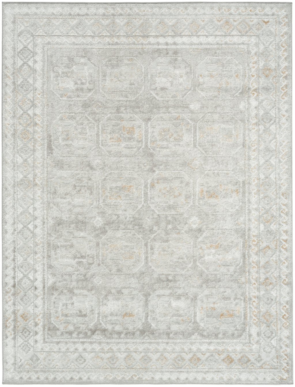 Nourison Home Nourison Dekor DEK01 5'3" x 7' Grey Vintage Indoor Rug