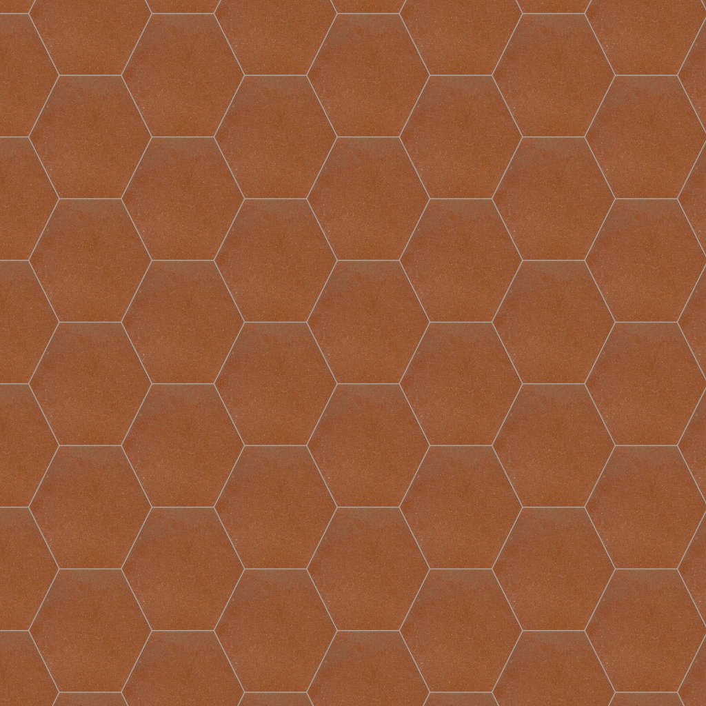 Marble Systems Satin Matte Hexagon Terracotta Tile 10x10 - Satin