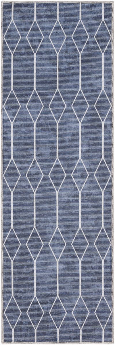 Nourison Home Nourison New Concept Washables SR107 6' x 9' Navy Modern Indoor Rug - 2' x 6'