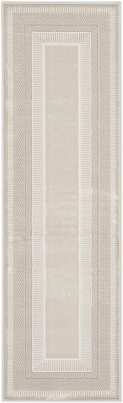Nourison Home Nourison Glitz GLZ07 7'10" x 9'10" Ivory Modern Indoor Rug - 2'3" x 7'6"