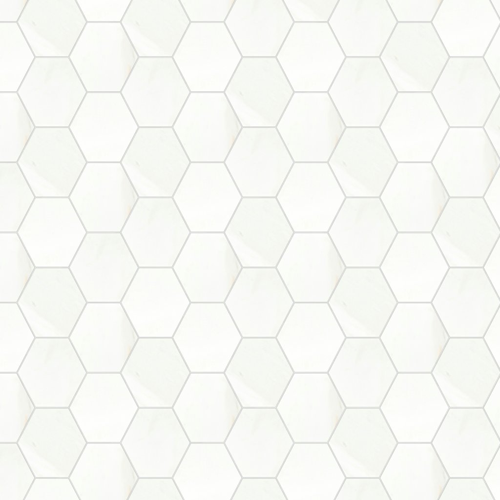 MSI Greecian White 8" Hexagon Polished - White-Cool