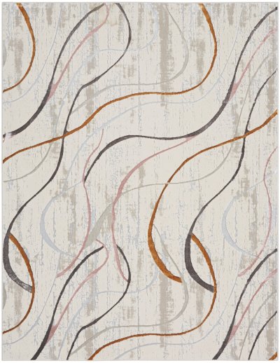 Nourison Home Nourison Glitz GLZ01 2'3" x 7'6" Ivory Multicolor Modern Indoor Rug - 7' x 10'