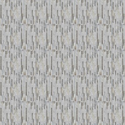 Marble Systems Afyon Grey, Palisandra Multi Finish Rhodes Marble Mosaic 8 13/16x 14 5/16 - Afyon Grey, Palisandra - 8 13/16" x 14 5/16" x 3/8"