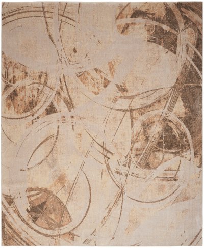 Nourison Home Nourison Astra Machine Washable ASW14 6'7" x 9' Beige Modern Indoor Rug - 6'7" x 9'