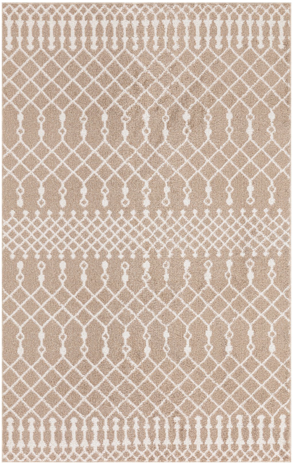 Nourison Home Nourison Astra Machine Washable ASW10 3'3" x 5' Taupe Bohemian Indoor Rug