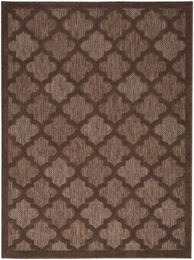 Nourison Home Nourison Easy Care NES01 6' x Round Brown Modern Rug - 6' x 9'