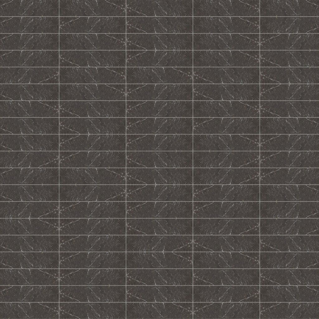 Marble Systems Iris Black Honed Subway Marble Tile 3x12 - Iris Black