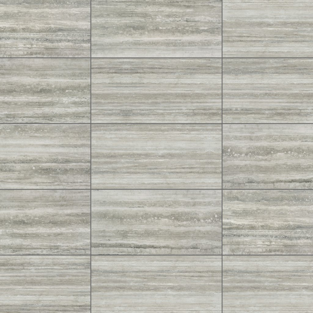 Qualis Ceramica Luxury Treiste Travertini 12X24 Honed - Cream