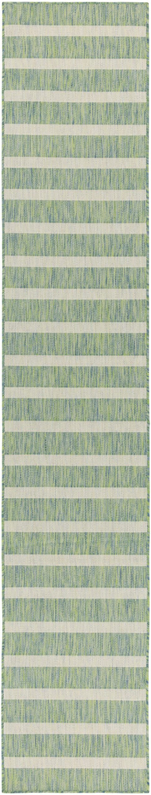 Nourison Home Nourison Positano POS03 2'2" x 12' Blue Green Ivory Modern Rug