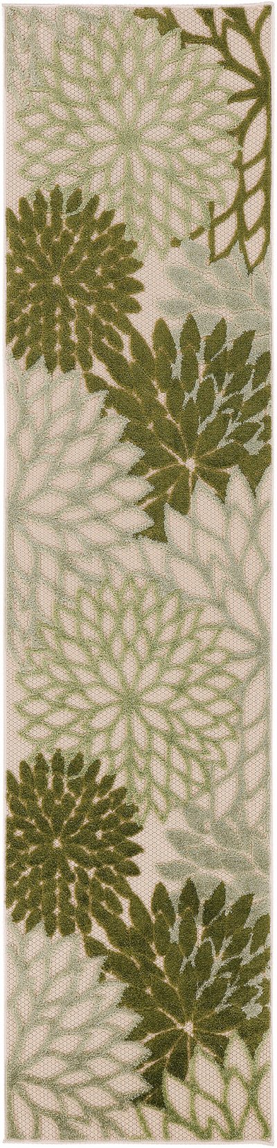 Nourison Home Nourison Aloha ALH05 12' x 15' Ivory Green Tropical Rug - 2' x 6'