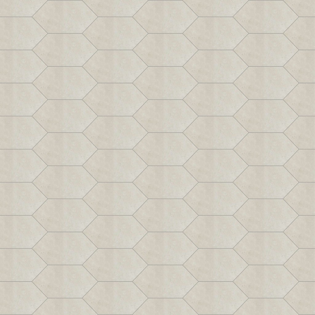 Marble Systems Crema Marfil Honed Large Picket Waterjet Marble Tile 6x12 - Crema Marfil