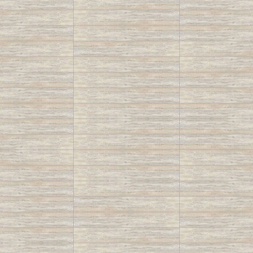 Marble Systems Argento Matte Bullnose Fabric Look Porcelain Moldings 3 1/2x24 - Argento