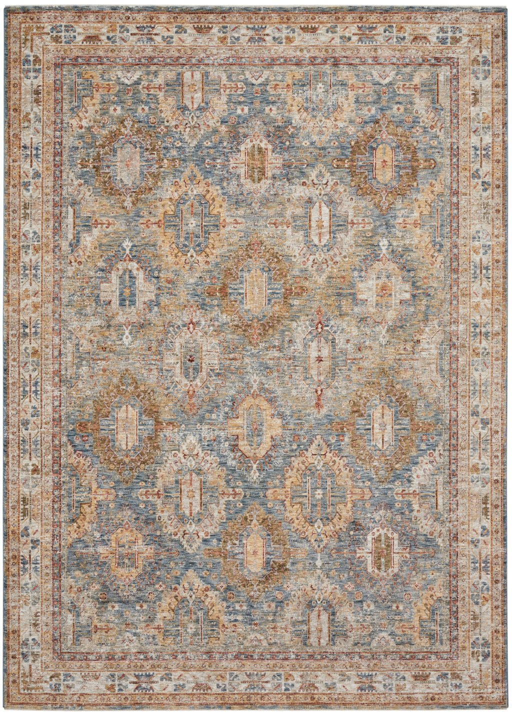 Nourison Home Nourison Sahar SHR01 9'3" x 12'7" Blue Vintage Indoor Rug