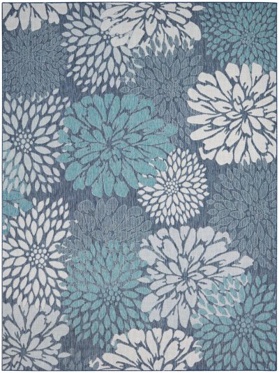 Nourison Home Nourison Garden Oasis GOA06 3' x 5' Navy Tropical Rug - 8' x 10'