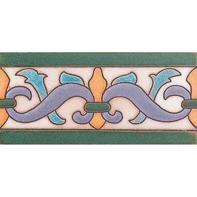 Marble Systems 153 B Glazed Ceramic Border Tiles 3x6 - 153 B - 3" x 6" x 3/8"