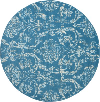 Nourison Home Nourison Jubilant JUB09 4' x 6' Blue Vintage Indoor Rug - 5'3" Round
