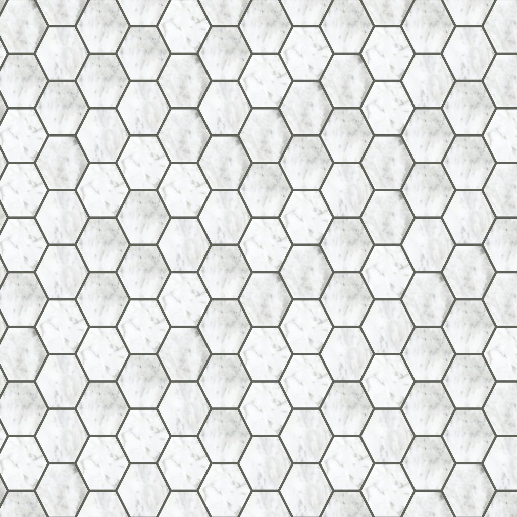 Qualis Ceramica Luxury Arabescato Verona 6" Hexagon Honed - Grey