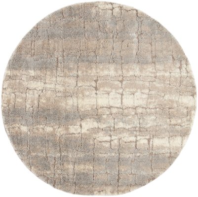 Nourison Home Nourison Dreamy Shag DRS09 3' x 5' Ivory Beige Shag Indoor Rug - 8' Round