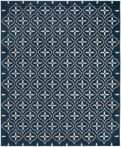 Nourison Home Nourison Nourison Essentials NRE04 4' x 6' Navy Ivory Modern Rug - 8' x 10'
