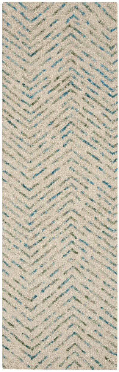 Nourison Home Nourison Vail VAI02 5'3" x 7'3" Ivory Green Modern Indoor Rug - 2'3" x 7'6"