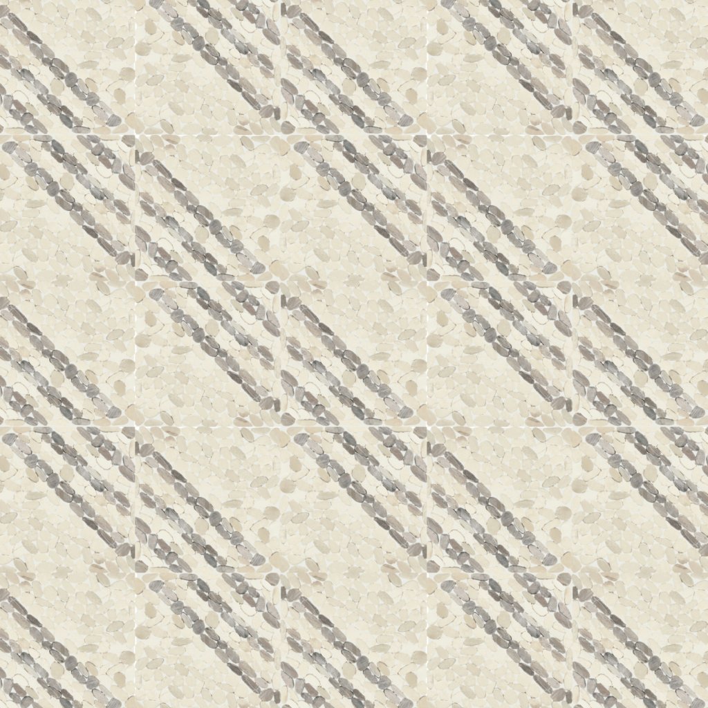 Daltile Pebble Oasis Seashell, Striped Pebble, Tumbled - Seashell