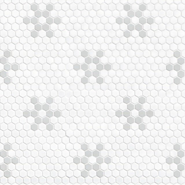 MSI White And Gray Mod Petal Pattern Matte - Domino